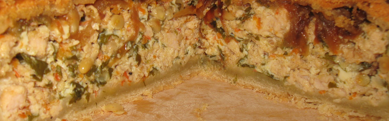 Пирог с куриным фаршем в духовке — рецепт с фото