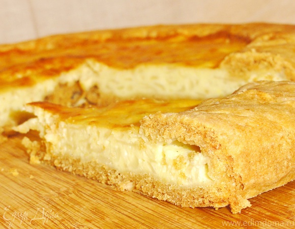 Пирог куриный с плавленным сыром