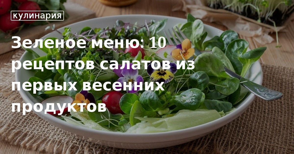 Готовим на природе: простые рецепты зелёных салатов на природу