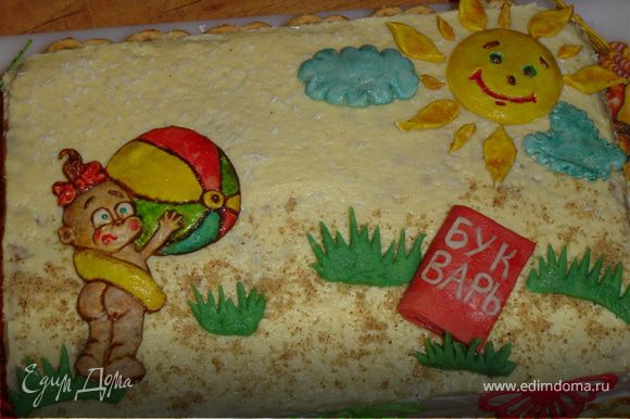 Детский торт на день рождения -пошаговый рецепт с фото