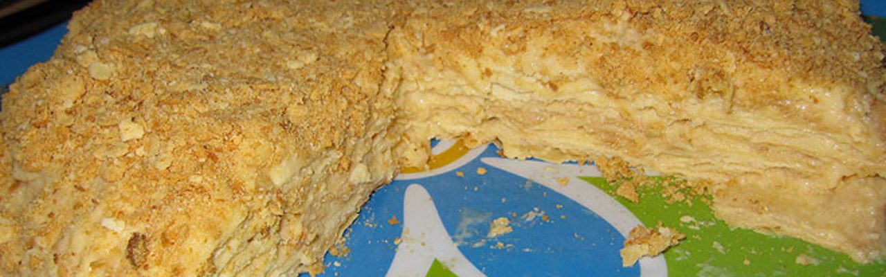 Торт Наполеон с заварным кремом - Простой рецепт от Бабушки Эммы