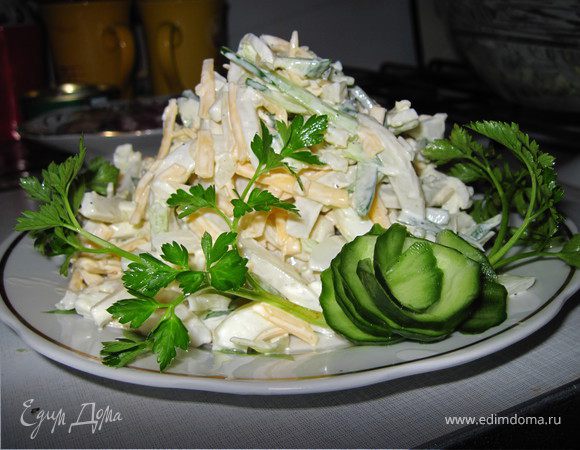 Салат с кальмарами пошаговый рецепт с видео и фото – Европейская кухня: Салаты