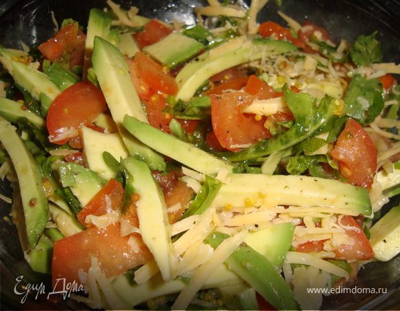 Салат с рукколой, огурцом и авокадо: пошаговый рецепт с видео и фото