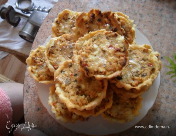 Тарталетки с Курицей пошагово закуски на праздничный стол