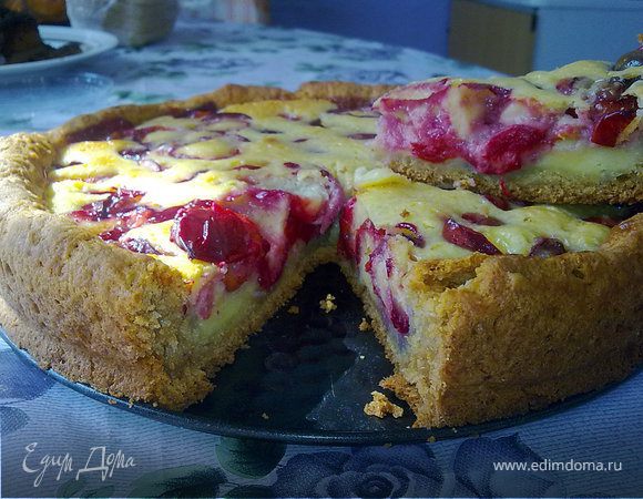 Пирог со сметанной заливкой. Нежный пирог со сливами заменит любой торт!