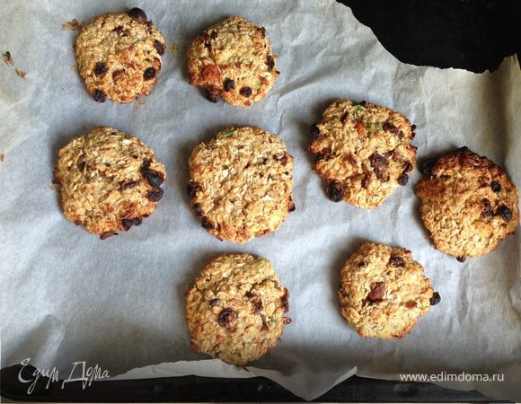 Печенье из овсяных хлопьев с изюмом, пошаговый рецепт с фото на ккал