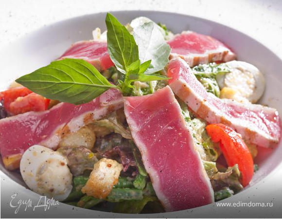 Салат нисуаз с тунцом классический рецепт с фото
