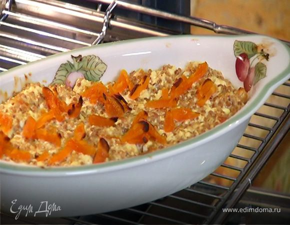 Гречневая запеканка с творогом и курагой