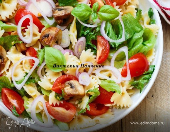 Рецепт: салат с грибами и помидорами
