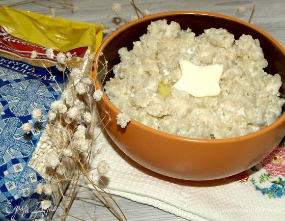 Перловая каша с маслом в кастрюле Рецепт приготовления пошагово