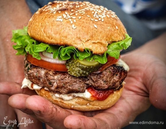Бургер, пошаговый рецепт с фотографиями – Американская кухня: Основные блюда. «Еда»