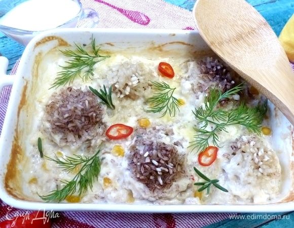 Мясные ежики в сметанном соусе рецепт – Русская кухня: Основные блюда. «Еда»