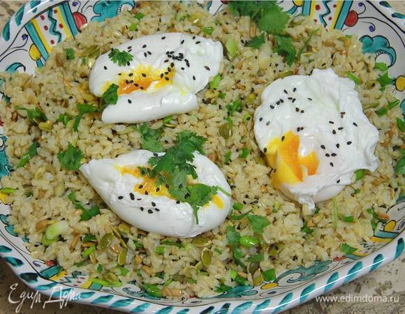 Рис с зеленью и кедровыми орешками – кулинарный рецепт