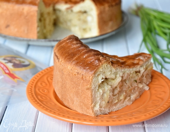 Заливной пирог с капустой