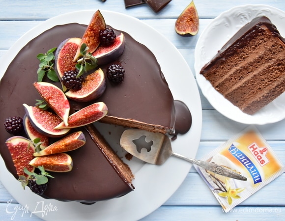 Шоколадный торт с ягодами (пошаговый фото и видео–рецепт)