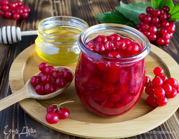 Калина на зиму без варки с сахаром и апельсином